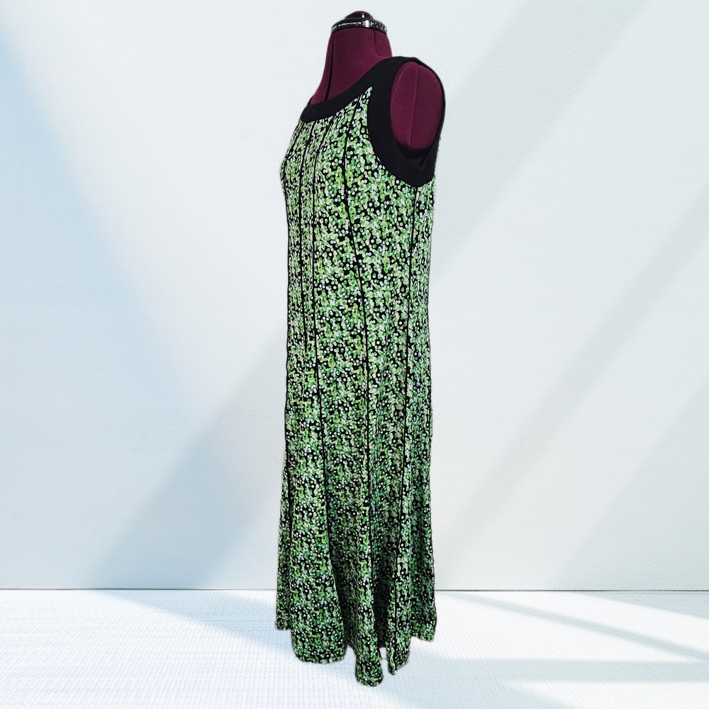 Perceptions Black and Lime Printed Patterned Maxi… - image 4